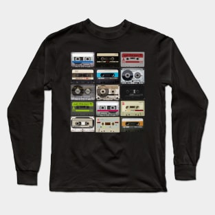 Cassette Tapes Music Lovers Retro Vintage Audio Design Long Sleeve T-Shirt